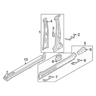 Audi OE - Pillars, Rocker & Floor - Center Pillar & Rocker (Premium / Premium Plus / Prestige)