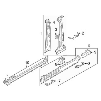 Audi OE - Pillars, Rocker & Floor - Center Pillar & Rocker (Premium / Premium Plus / Prestige)