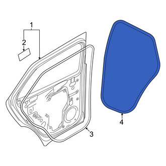 Audi OE - Rear Right Inner Door Seal
