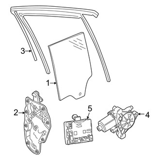 Audi OE - Rear Door - Glass & Hardware (Premium / Premium Plus / Prestige)