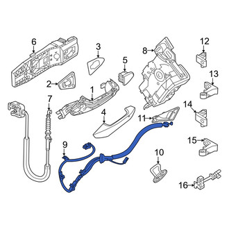 Audi OE - Rear Inner Door Latch Cable