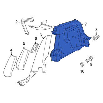 Audi OE - Rear Left Interior Quarter Panel Trim Panel