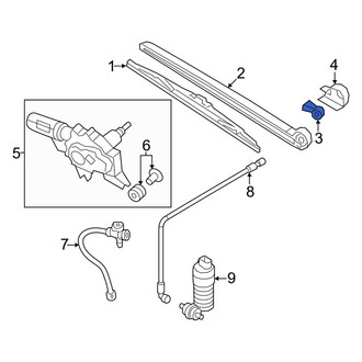 Audi OE - Rear Back Glass Washer Nozzle