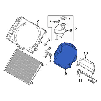 Audi OE - Rear Engine Cooling Fan Shroud