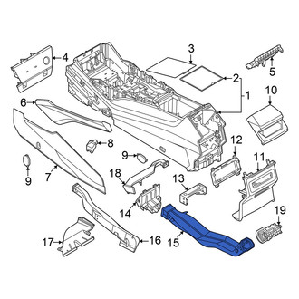 Audi OE - Rear Center Instrument Panel Air Duct