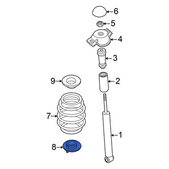 Audi OE - Rear Right Lower Coil Spring Insulator