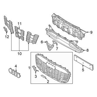 Audi OE - Front Bumper & Grille - Grille & Components (Premium / Premium Plus / Prestige)