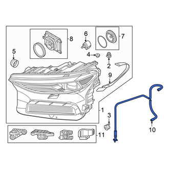 Audi OE - Front Left Headlight Washer Hose