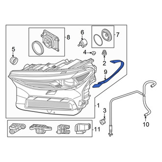 Audi OE - Front Left Headlight Seal