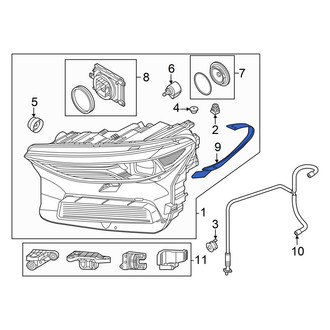 Audi OE - Front Left Headlight Seal