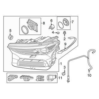 Audi OE - Front Lamps - Headlamp Components (With Matrix Beam)