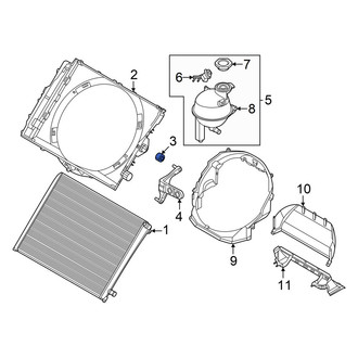 Audi OE - Upper Engine Cooling Fan Shroud Insulator
