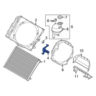 Audi OE - Left Engine Cooling Fan Shroud Bracket