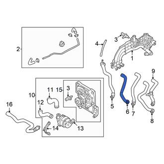 Audi OE - Lower Engine Coolant Overflow Hose