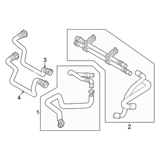 Audi OE - Cooling - Hoses & Lines (Center), (RWD)