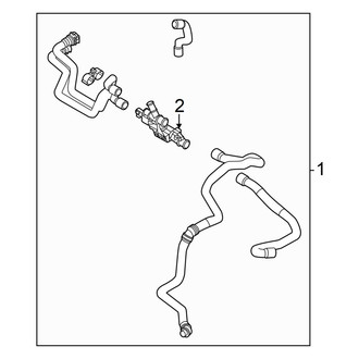 Audi OE - Cooling - Hoses & Lines (Center), (AWD)
