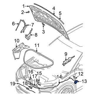 Audi OE - Hood Release Handle Bracket