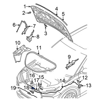 Audi OE - Front Center Hood Release Cable