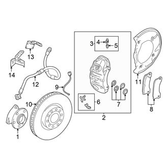 Audi OE - Front Suspension - Brake Components (RWD)