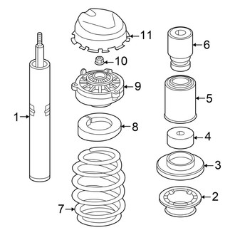 Audi OE - Front Suspension - Struts & Components (Standard Suspension), (RWD)