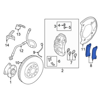 Audi OE - Front Disc Brake Pad Set