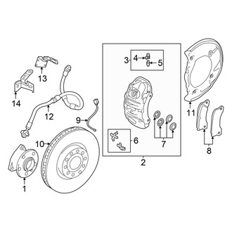 Audi OE - Front Suspension - Brake Components