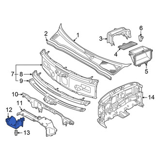 Audi OE - Cowl Water Deflector