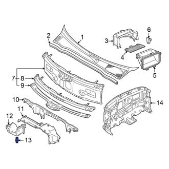 Audi OE - Cowl Panel Drain Valve