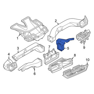 Audi OE - Front Right Lower Instrument Panel Air Duct