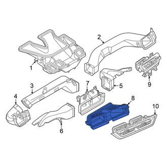 Audi OE - Front Center Instrument Panel Air Duct