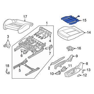Audi OE - Front Left Lower Seat Heater Pad