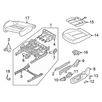 Audi OE - Seats - Driver Seat Components (Seat Cushion, Standard Seat)