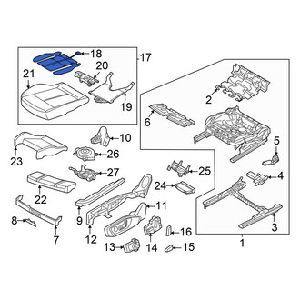 Audi OE - Front Right Lower Rearward Seat Heater Pad