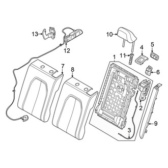 Audi OE - Seats - Rear Seat (Drivers Side Seat, Back Components)