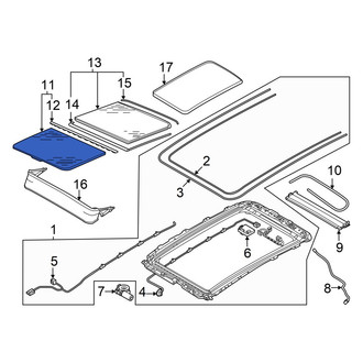 Audi OE - Rear Sunroof Glass