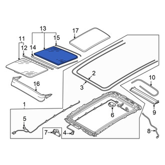 Audi OE - Front Sunroof Glass