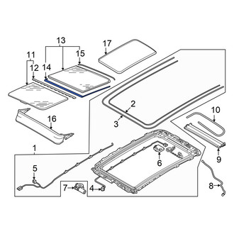 Audi OE - Rear Sunroof Glass Seal