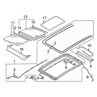 Audi OE - Sunroof Frame Gasket