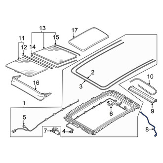 Audi OE - Front Sunroof Drain Hose