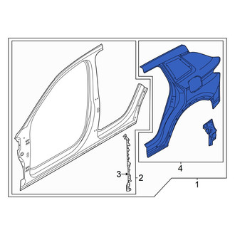 Audi OE - Rear Left Inner Quarter Panel