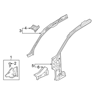 Audi OE - Pillars, Rocker & Floor - Hinge Pillar (Premium / Premium Plus / Prestige)