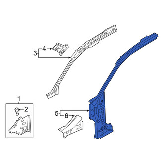 Audi OE - Left Lower Inner Body A-Pillar