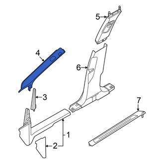 Audi OE - Left Upper Body A-Pillar Trim Panel
