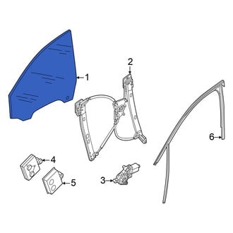 Audi OE - Front Left Door Glass