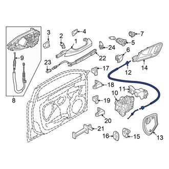 Audi OE - Front Inner Door Latch Cable