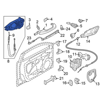 Audi OE - Front Left Exterior Door Handle Reinforcement