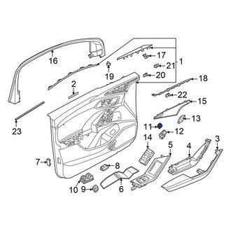 Audi OE - Front Left Liftgate Latch Release Switch