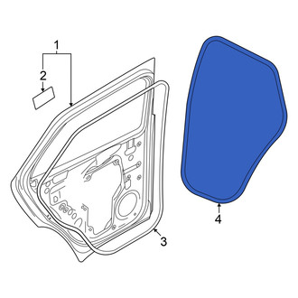 Audi OE - Rear Inner Door Seal