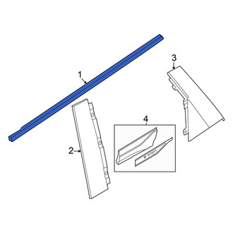 Audi OE - Rear Right Door Belt Molding