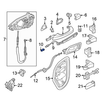 Audi OE - Left Door Handle Touch Sensor Connector